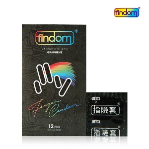핑돔 패션 블랙 그래핀 손가락콘돔 (12p) 높은 열전도율 안전한 핑거링을 위한 필수품