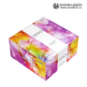 필링핏 플레져 도트 (50p) 표면 전체의 도트 디자인 한국라텍스의 대용량 콘돔